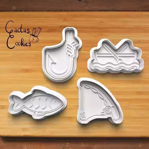 Fishing Cookie Cutter Stl File for 3d Printer 0322 3D print model