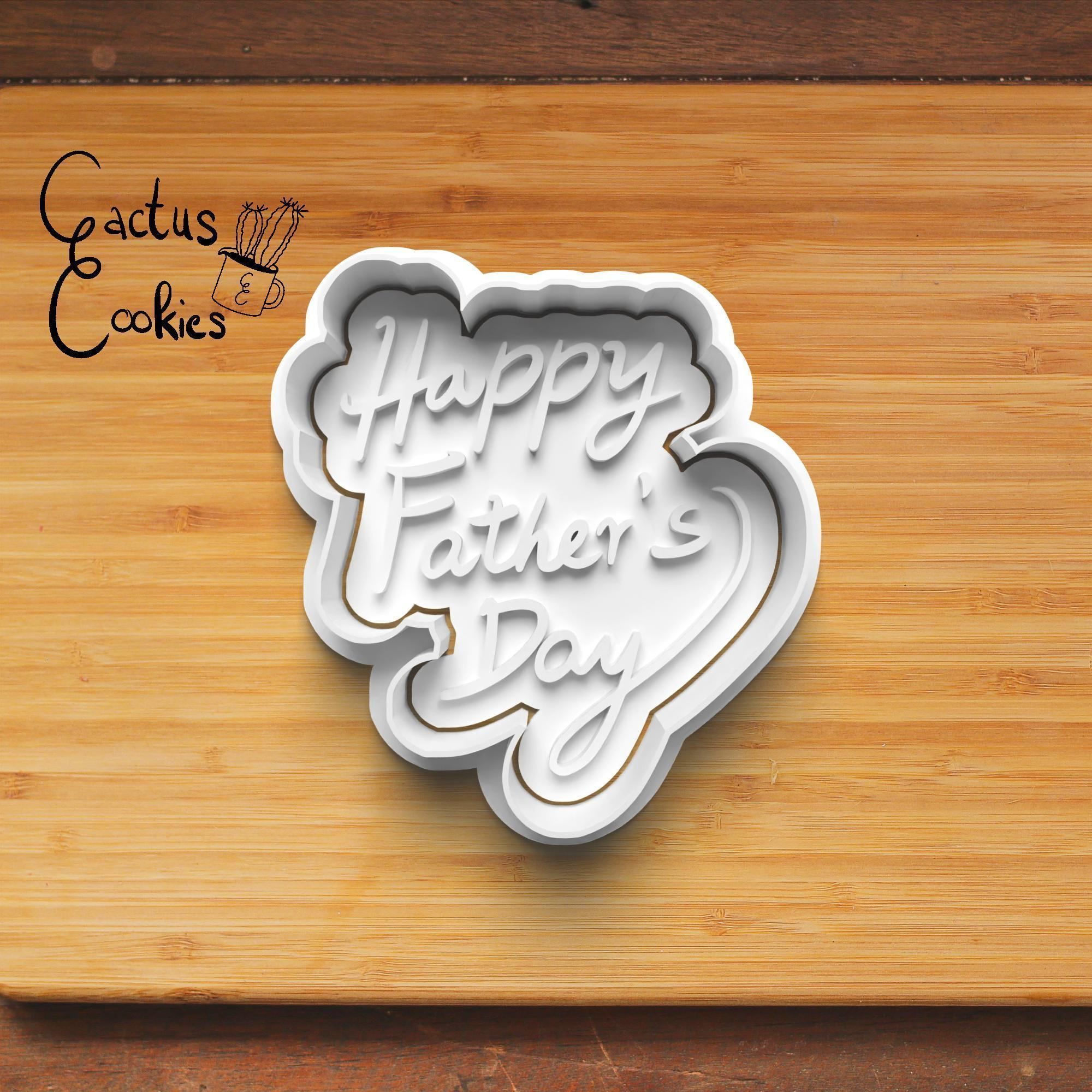 Fathers Day Cookie Cutter Stl File for 3d Printer 0360 3D print model_2