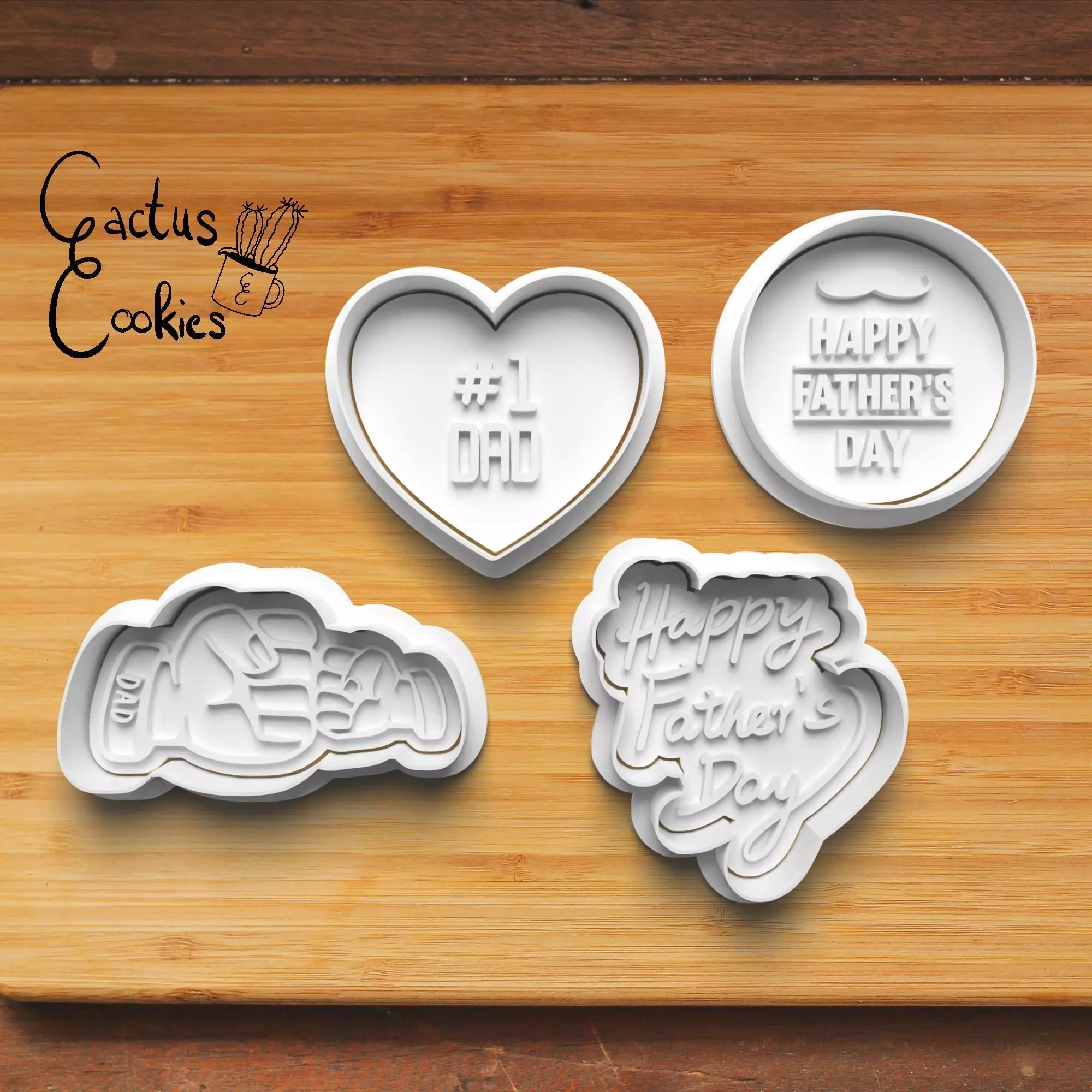Fathers Day Cookie Cutter Stl File for 3d Printer 0360 3D print model_0