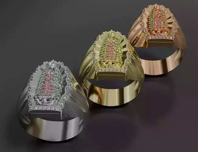 Anillo Virgen de Guadalupe Medida 7-11