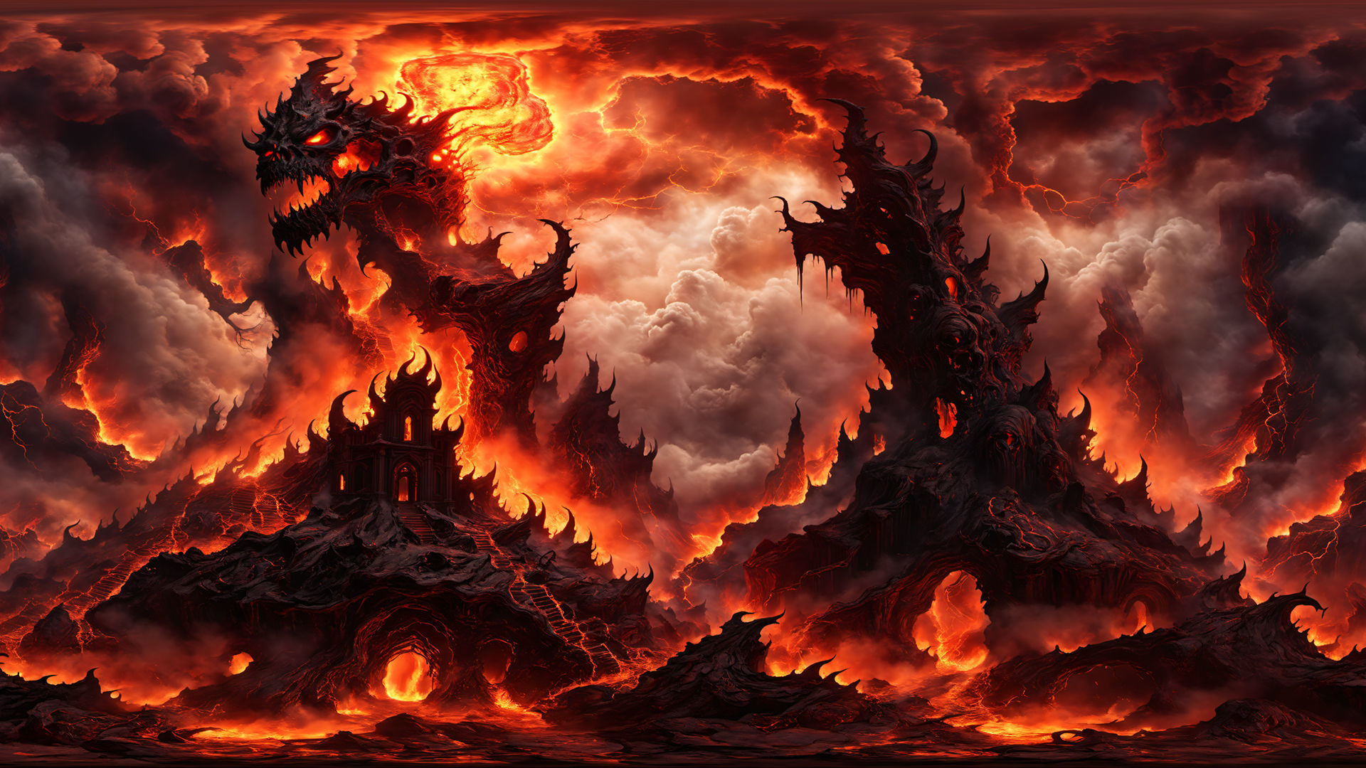 HDRI Horror Location Panoramas Low-poly 3D model_1