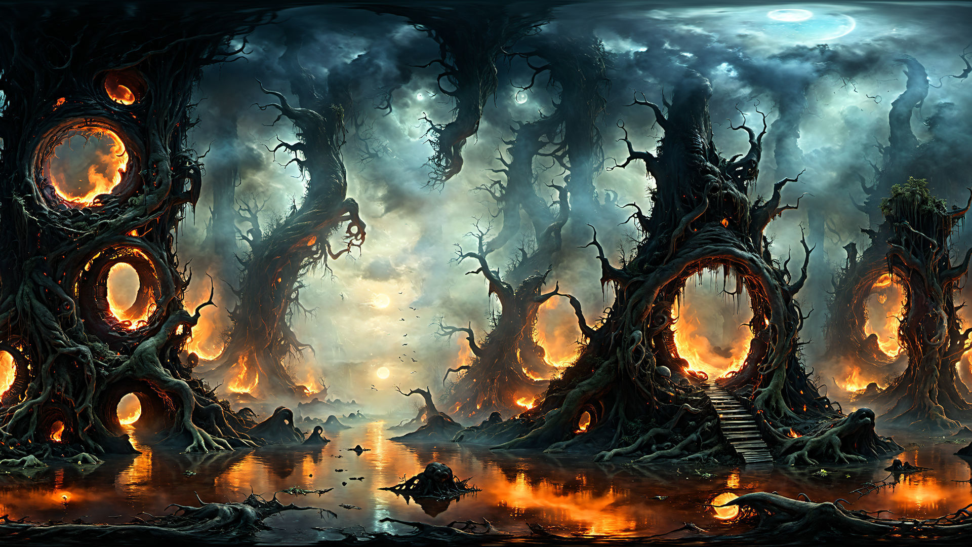 HDRI Horror Location Panoramas Low-poly 3D model_12