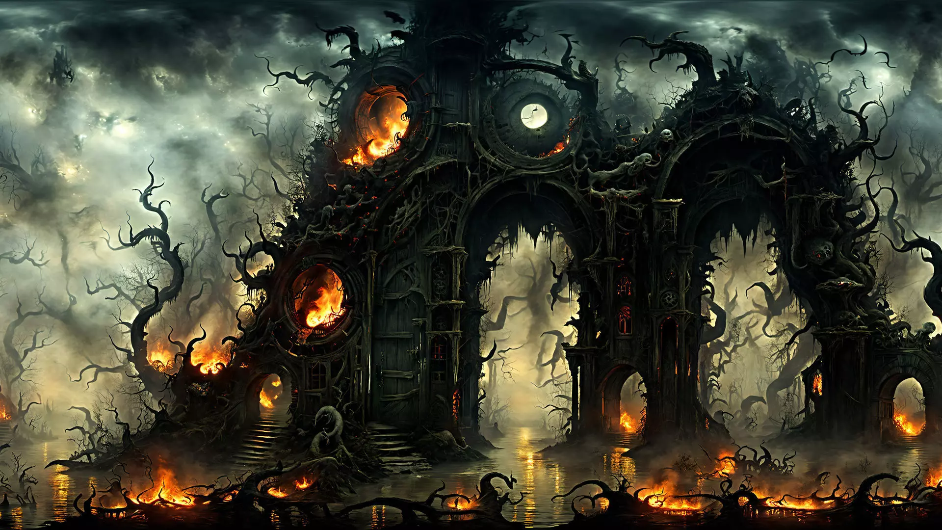 HDRI Horror Location Panoramas Low-poly 3D model_0