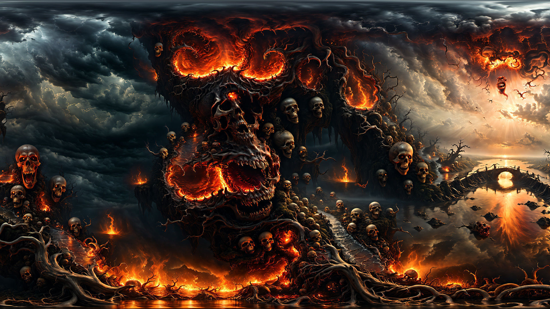 HDRI Horror Location Panoramas Low-poly 3D model_9