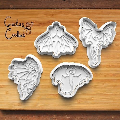 Dragons Cookie Cutter Stl File for 3d Printer 0413 3D print model