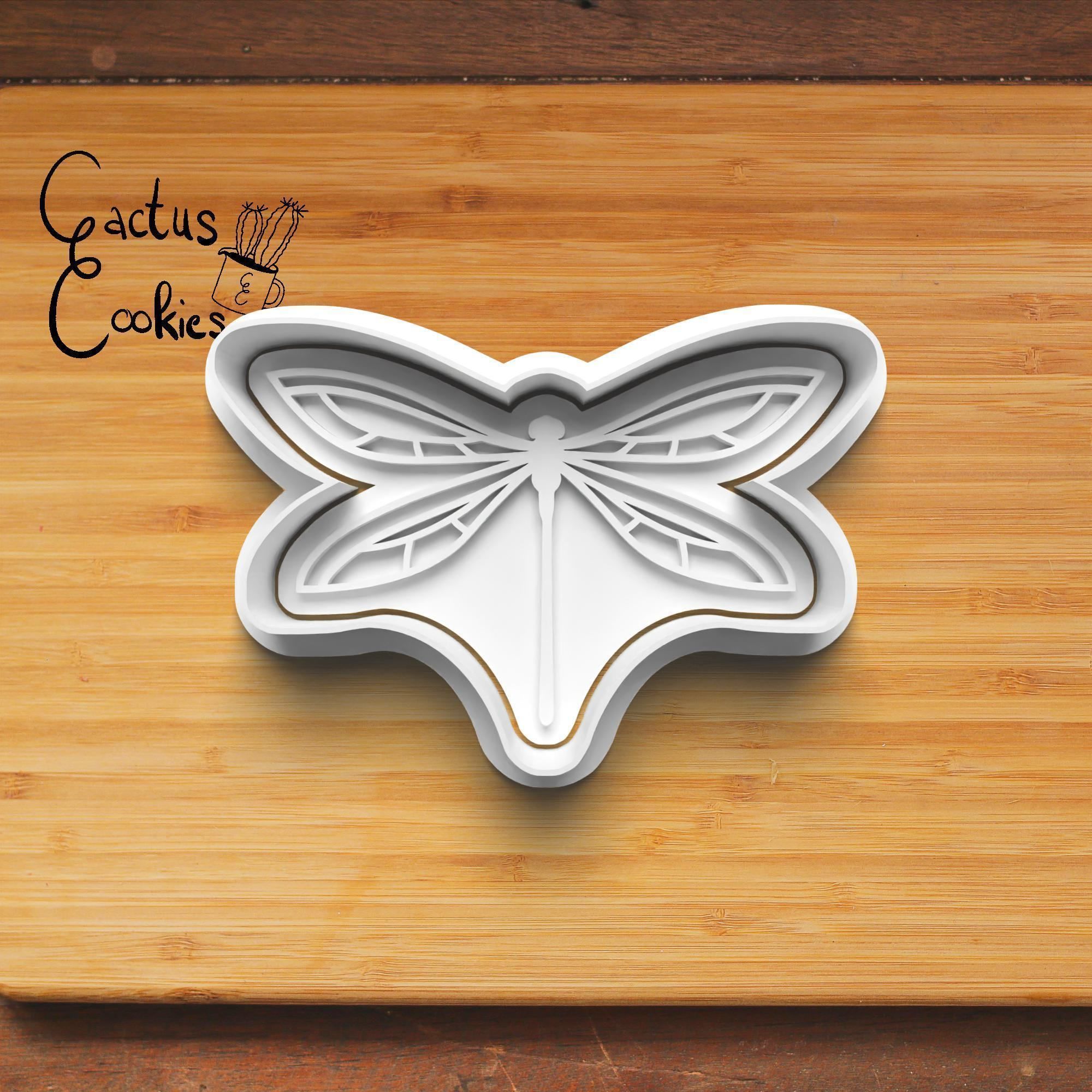 Dragonflies Cookie Cutter Stl File for 3d Printer 0396 3D print model_2