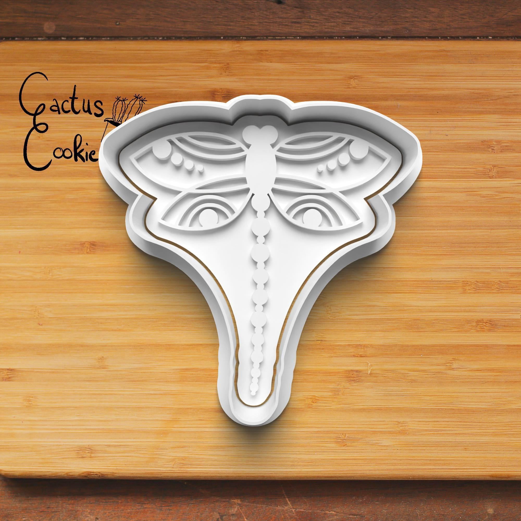 Dragonflies Cookie Cutter Stl File for 3d Printer 0396 3D print model_3