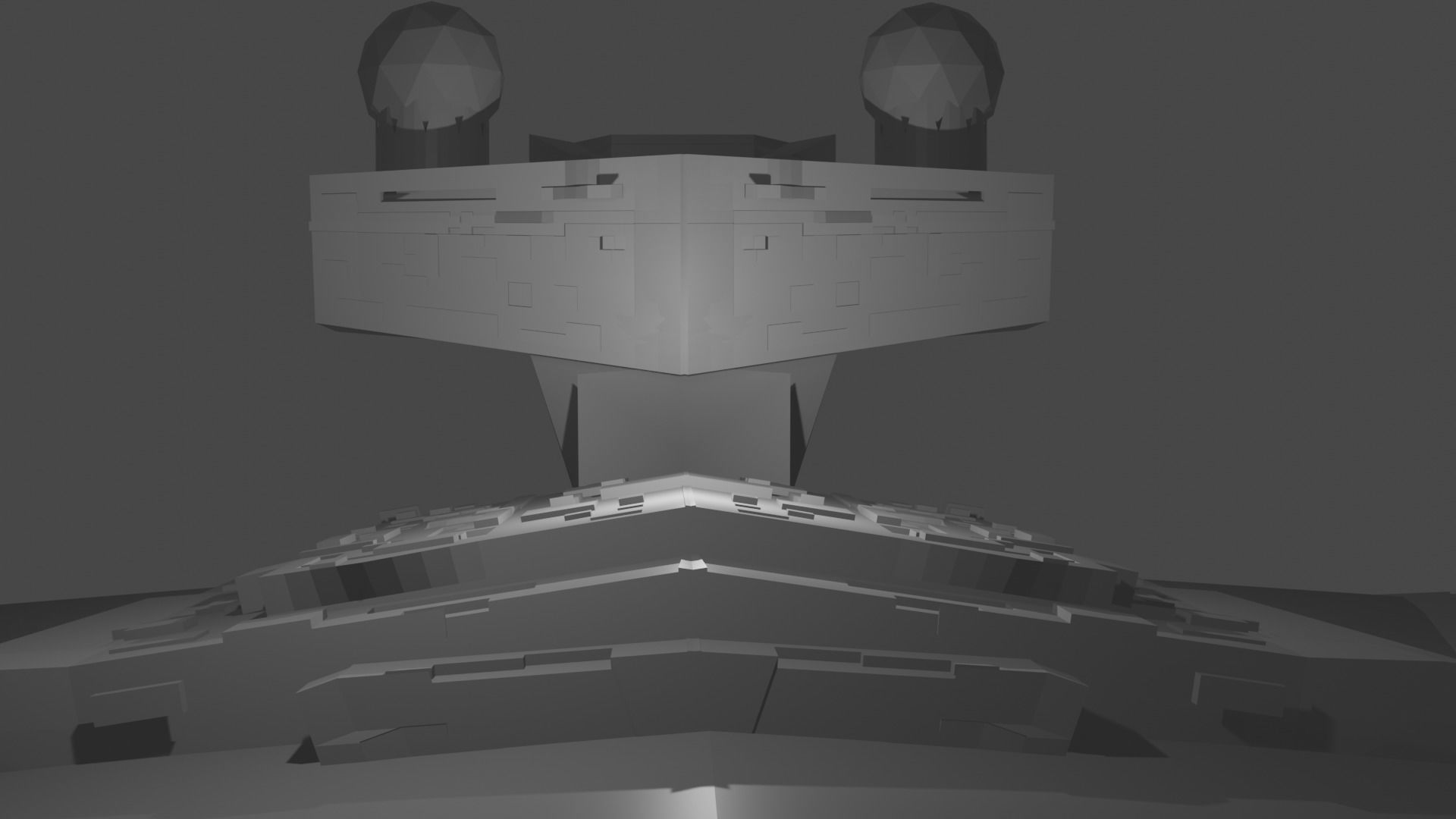 Model space ship Low-poly 3D model_5