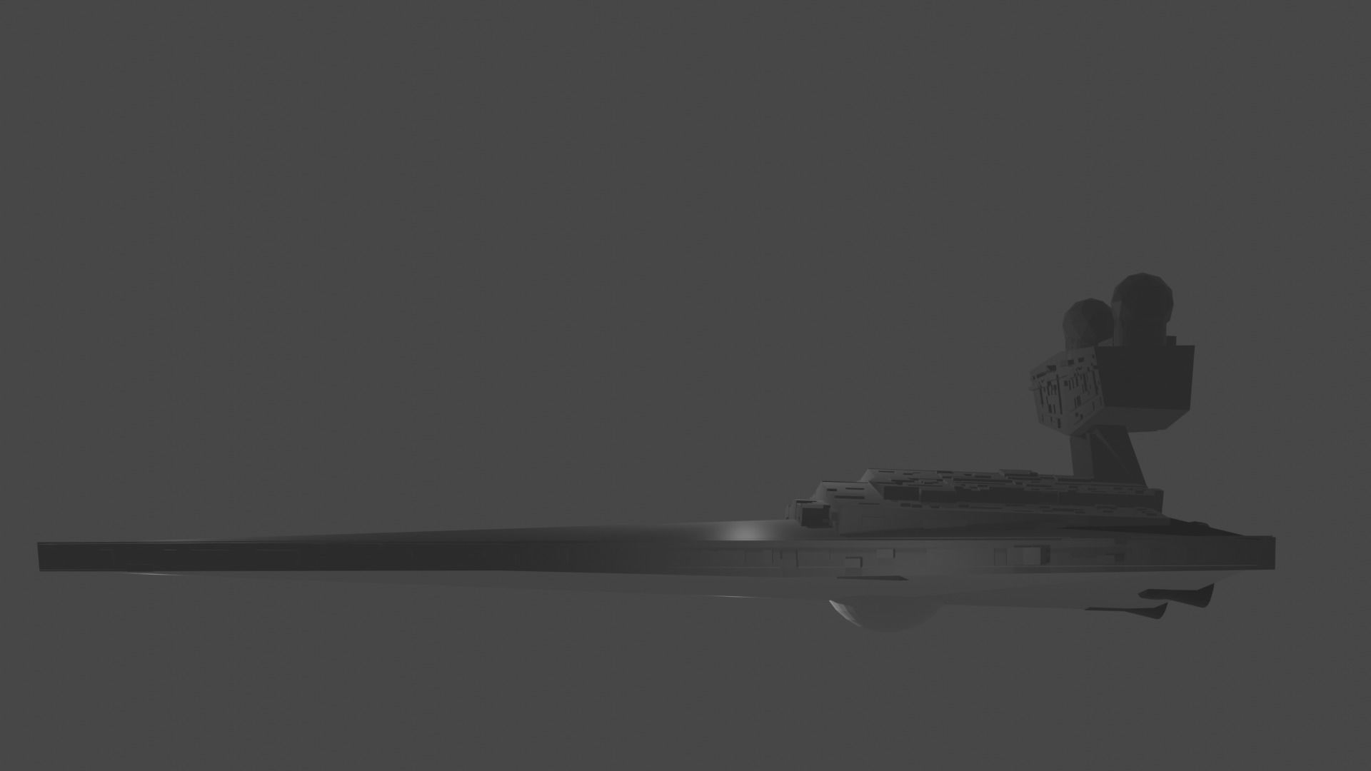 Model space ship Low-poly 3D model_3