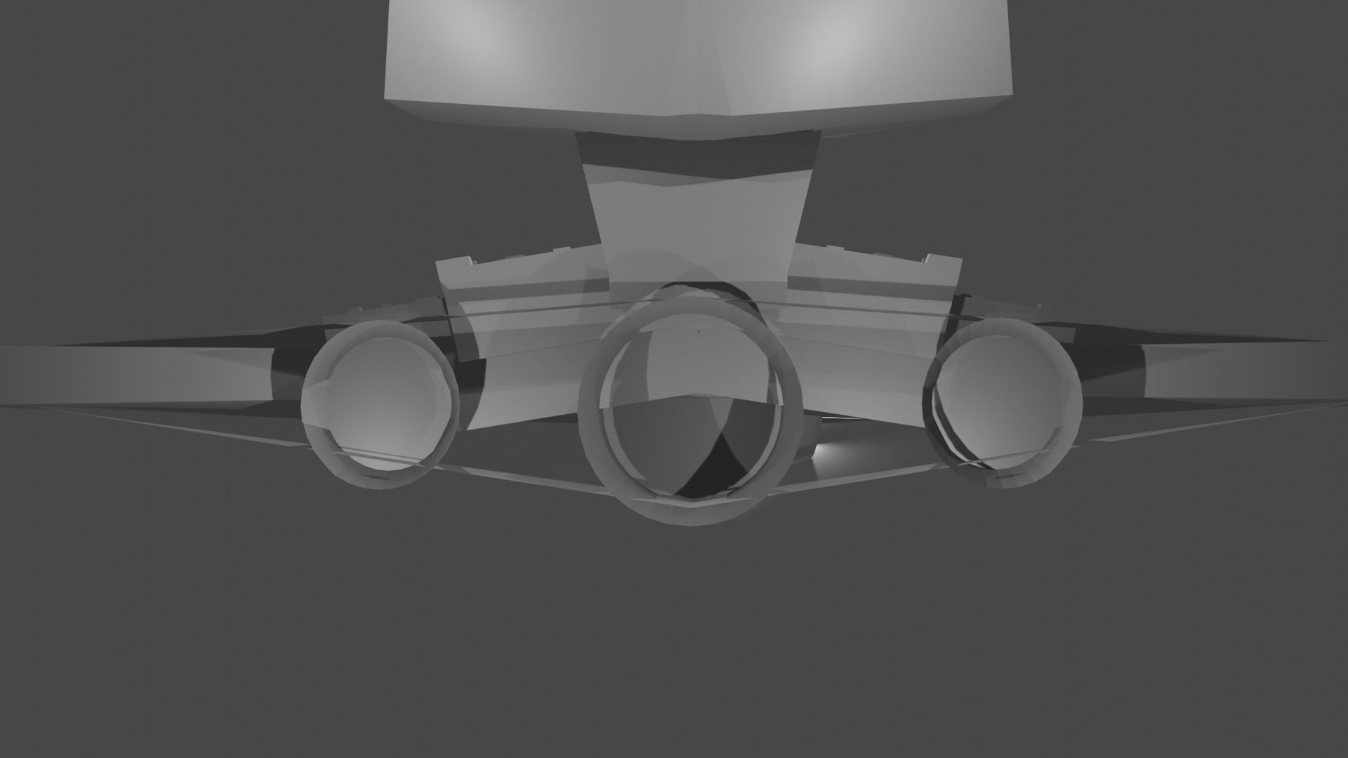 Model space ship Low-poly 3D model_1