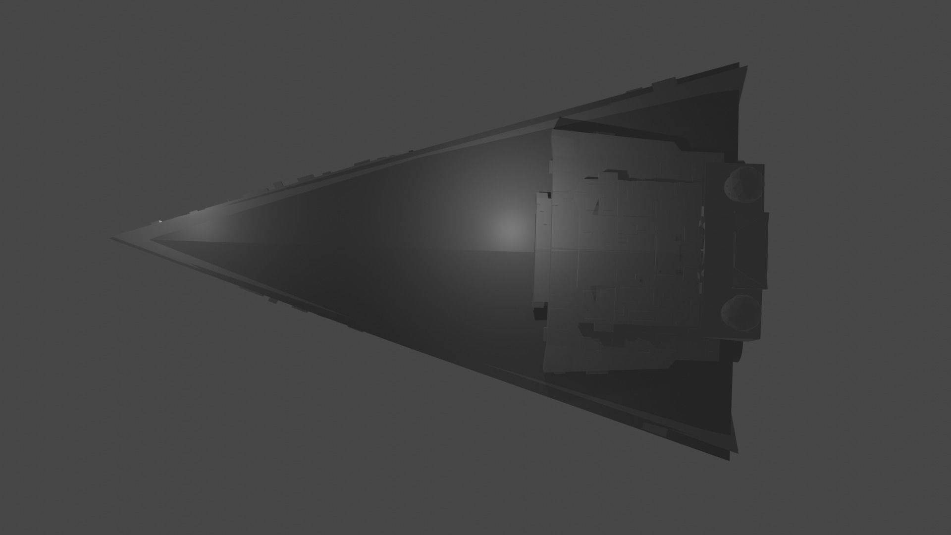 Model space ship Low-poly 3D model_4