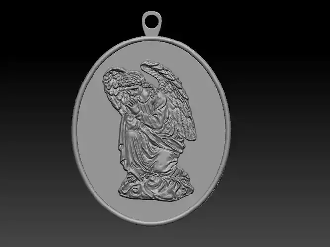 Winged Virgin Mary pendant