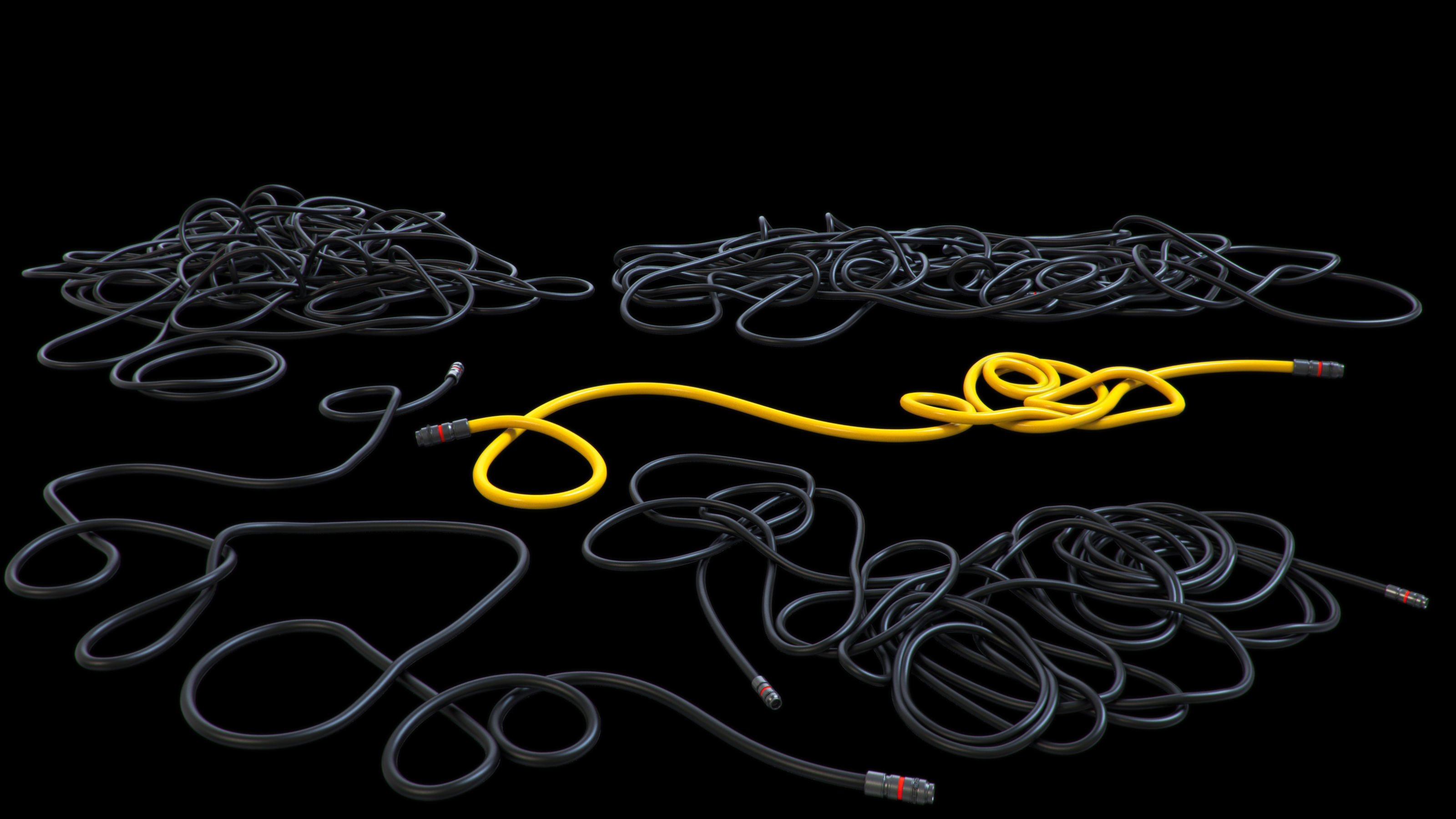 Cables and Wires floor set 3D model_8