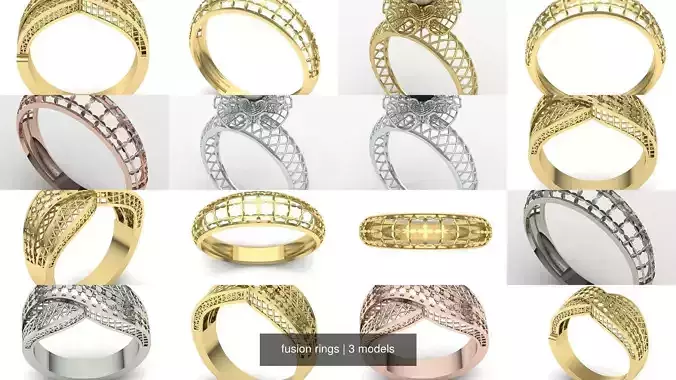 fusion rings 3D Model Collection