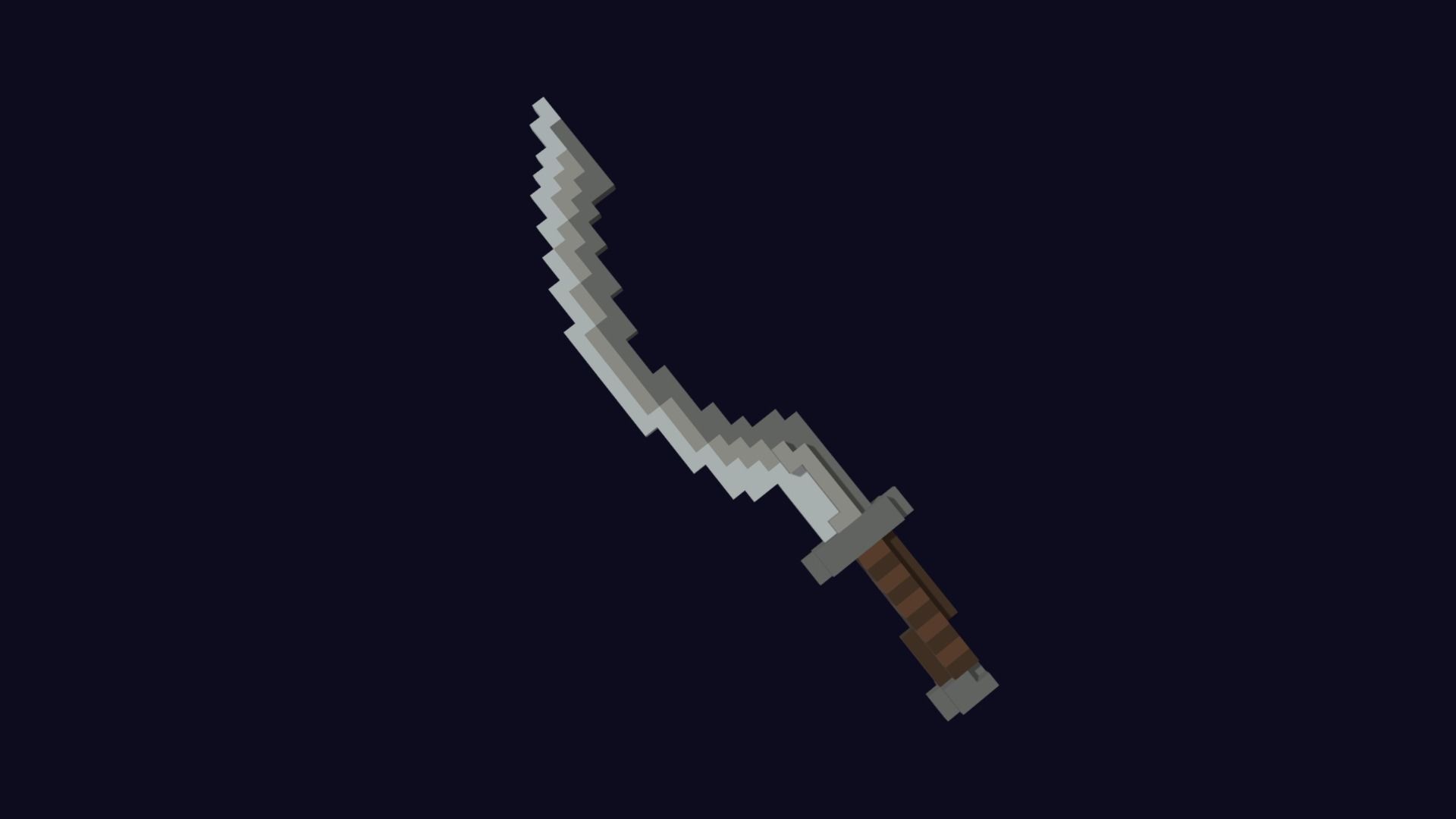 Voxel Weapons Pack - 3D Lowpoly Game Assets Low-poly 3D model_10