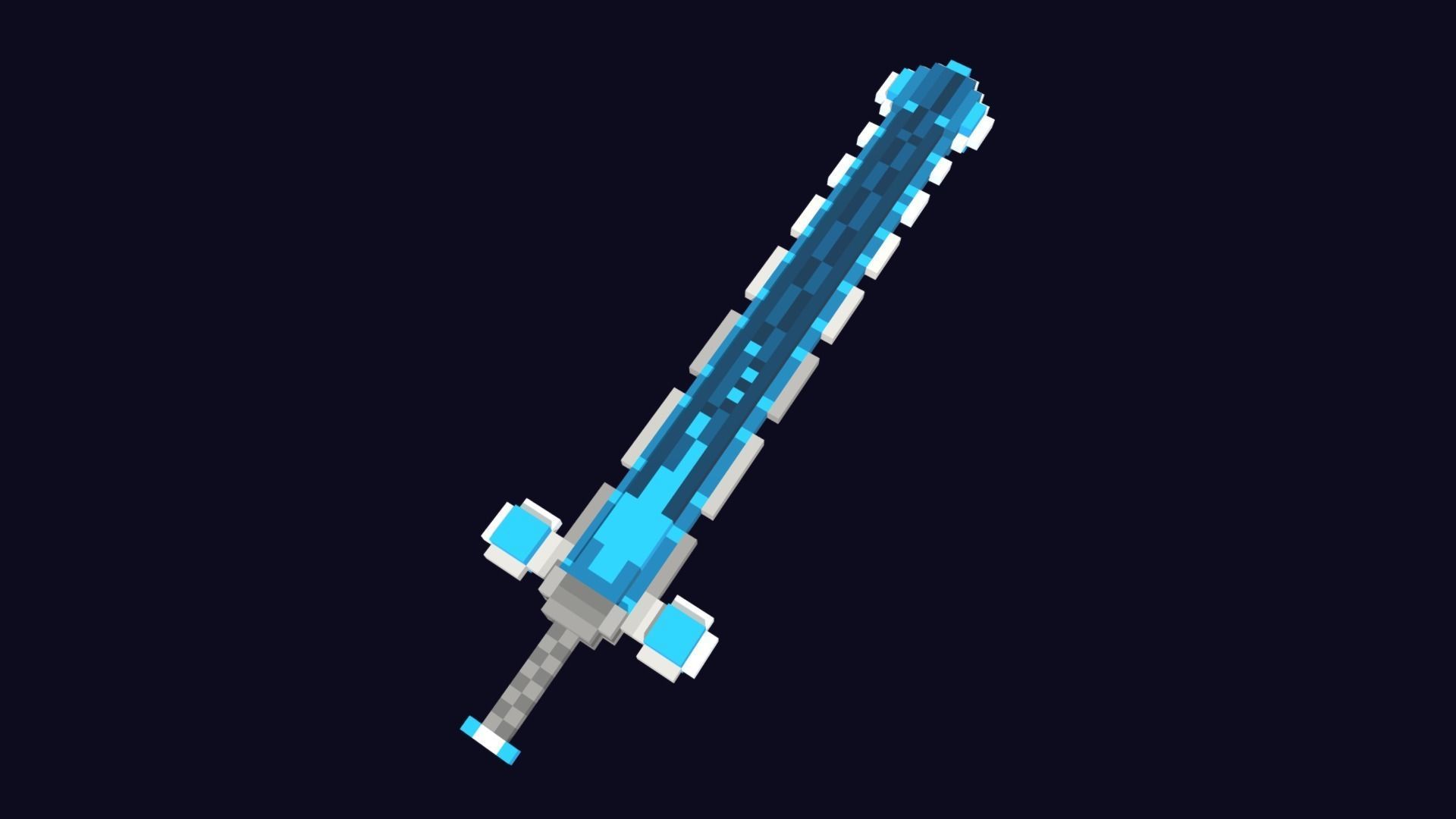 Voxel Weapons Pack - 3D Lowpoly Game Assets Low-poly 3D model_8