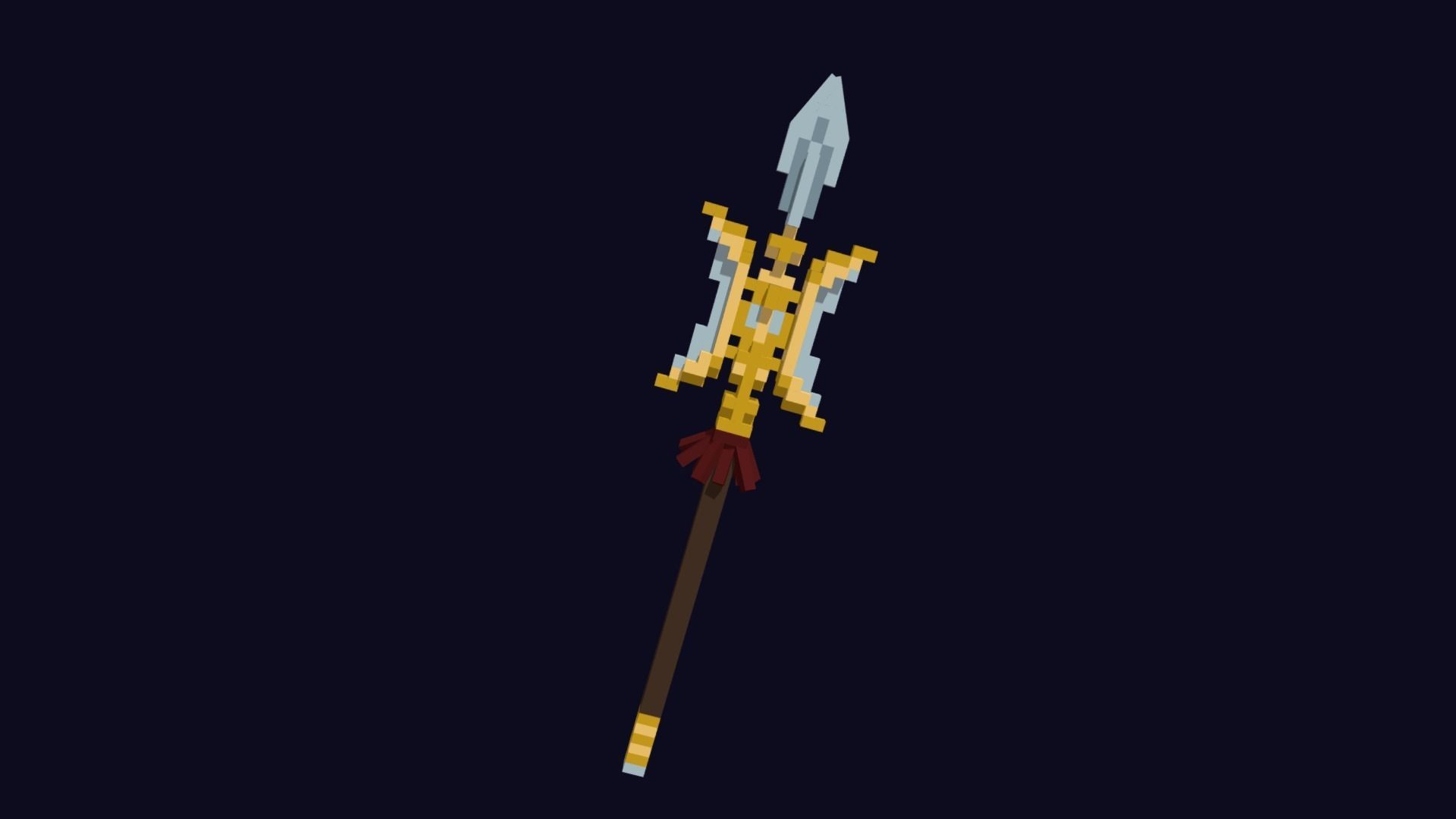 Voxel Weapons Pack - 3D Lowpoly Game Assets Low-poly 3D model_11