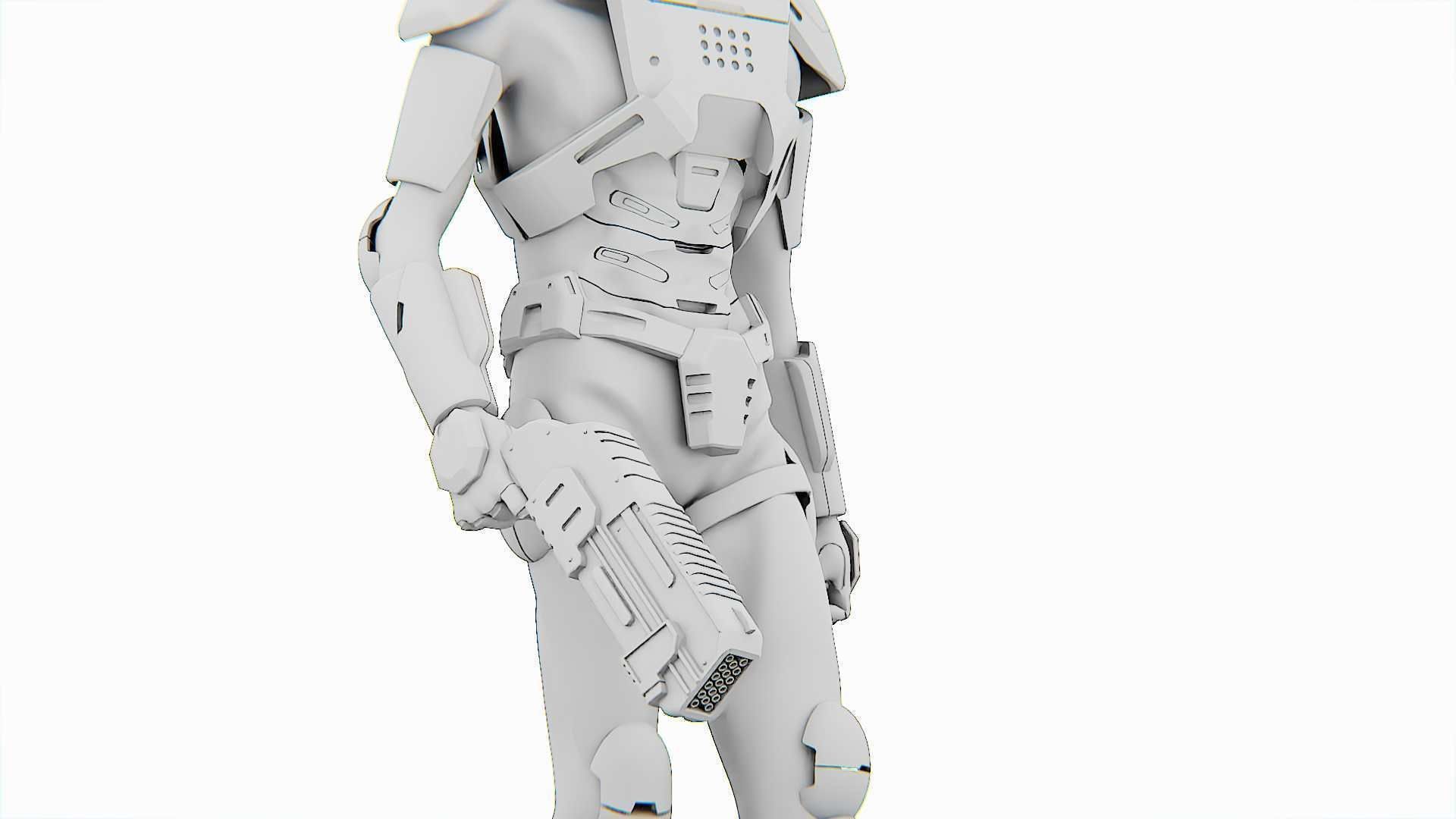 CYBER COP DC-100 Rigged for Unreal Engine - Unity - MIXAMO 3D model_34