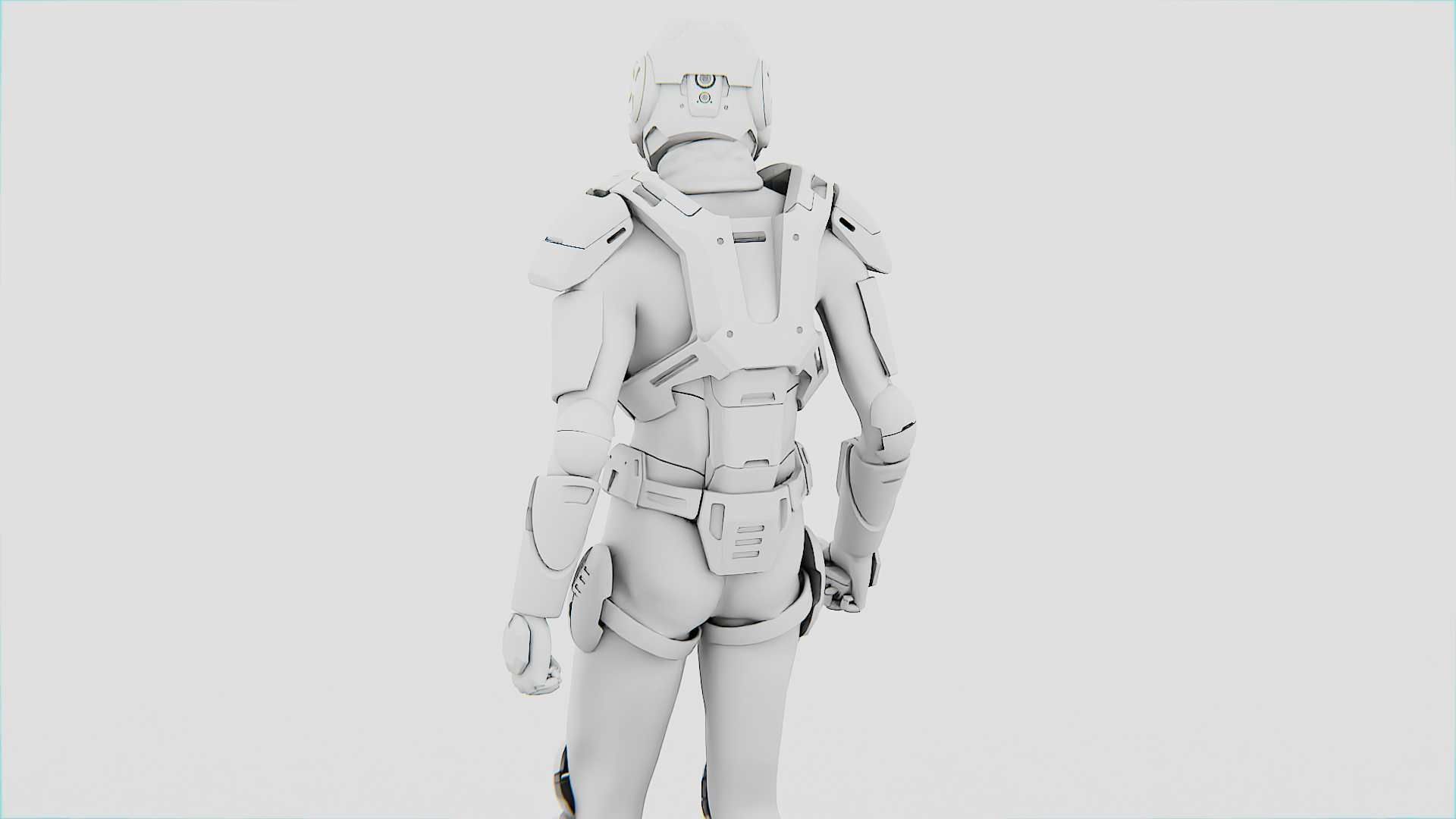 CYBER COP DC-100 Rigged for Unreal Engine - Unity - MIXAMO 3D model_33