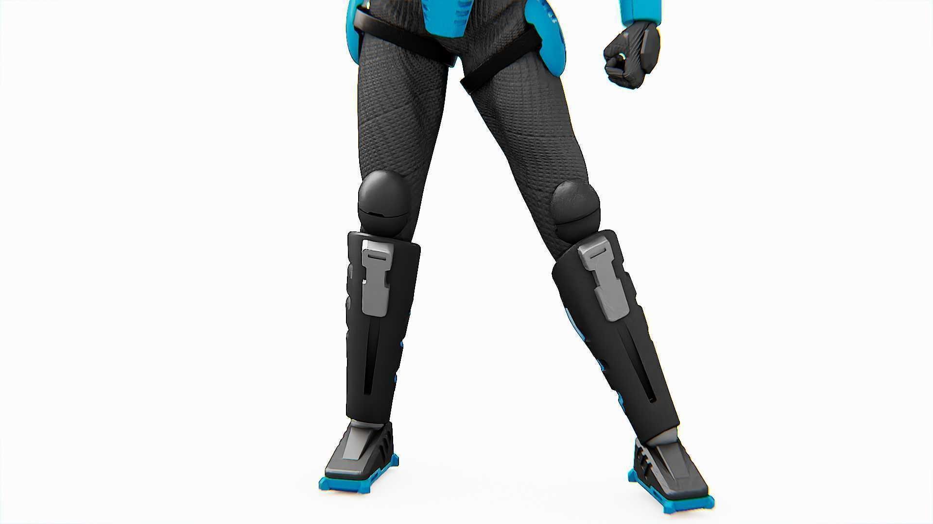 CYBER COP DC-100 Rigged for Unreal Engine - Unity - MIXAMO 3D model_20