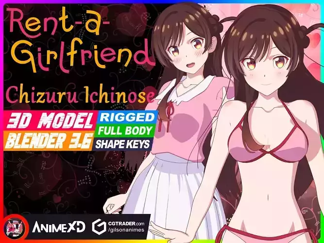 Chizuru Ichinose - Rent A Girlfriend - 3D Model Blender