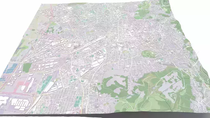 Cityscape Clermont Ferrand France 3D model