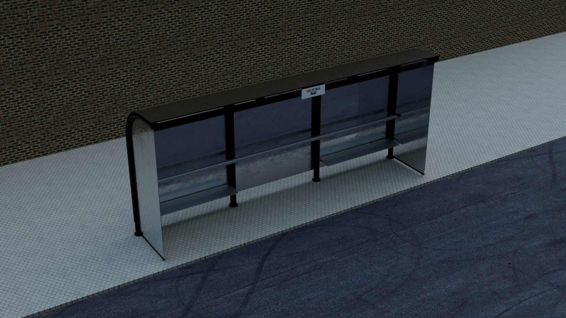Halte Bus 3D model_4