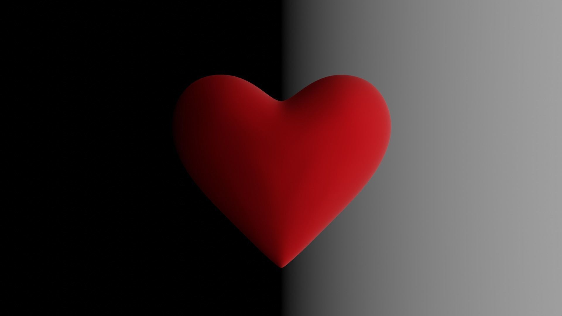 Heart love 3D model_2