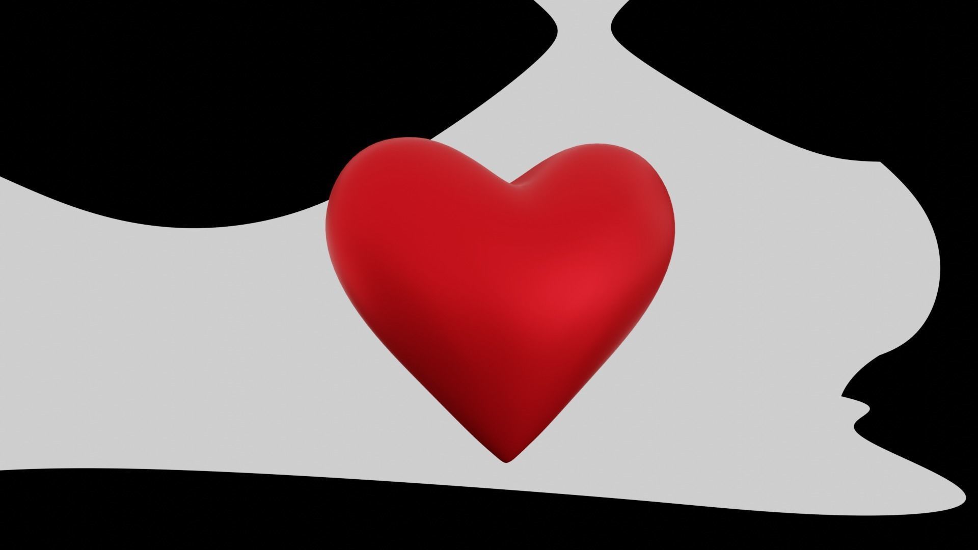 Heart love 3D model_1