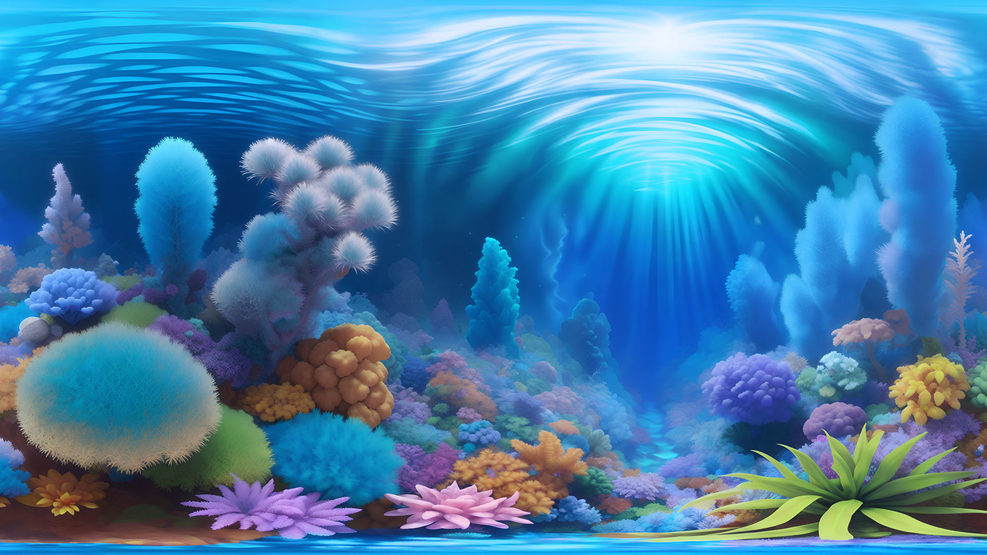 HDRI Underwater Ocean Panoramas Low-poly 3D model_5