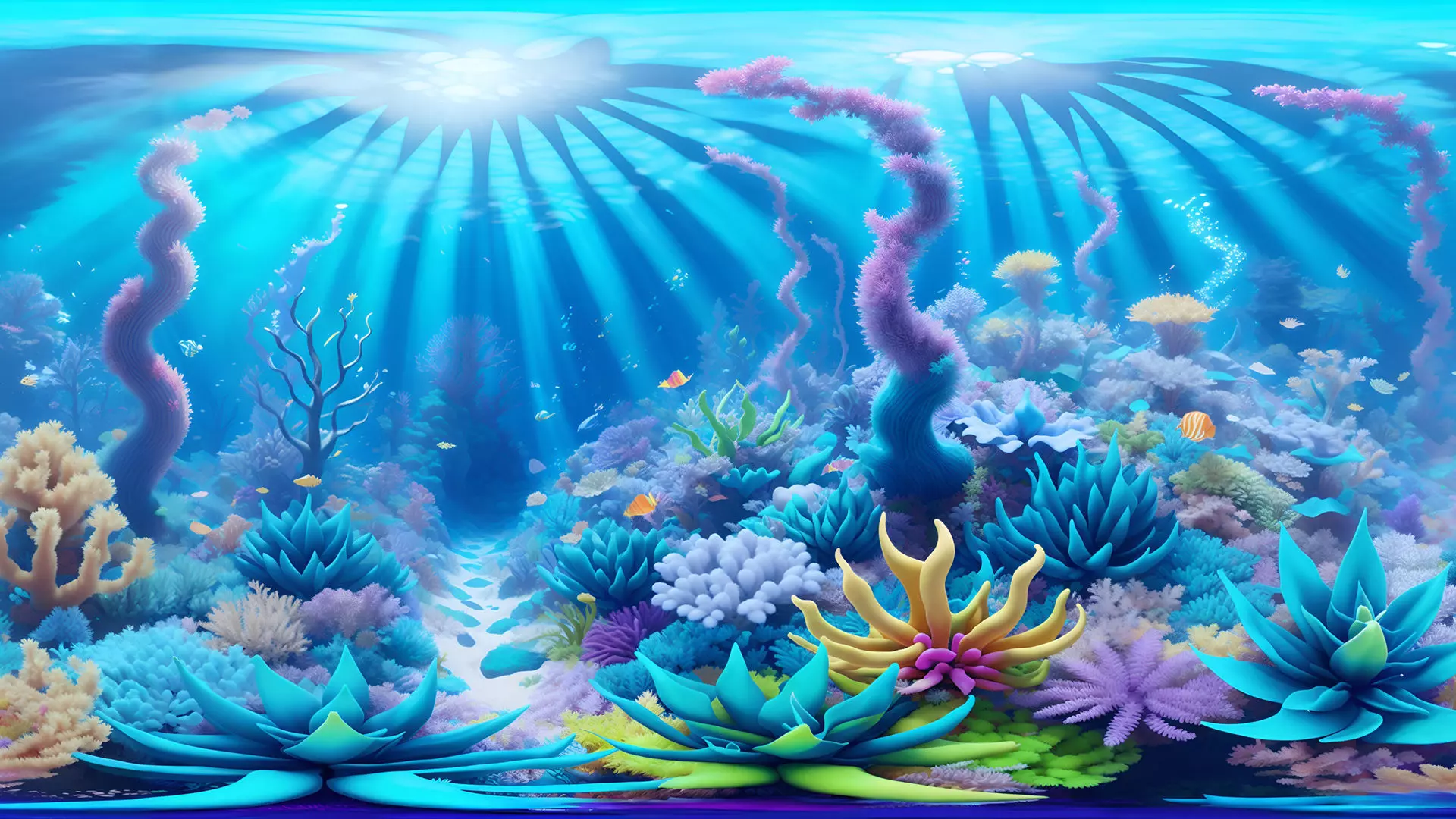 HDRI Underwater Ocean Panoramas Low-poly 3D model_0