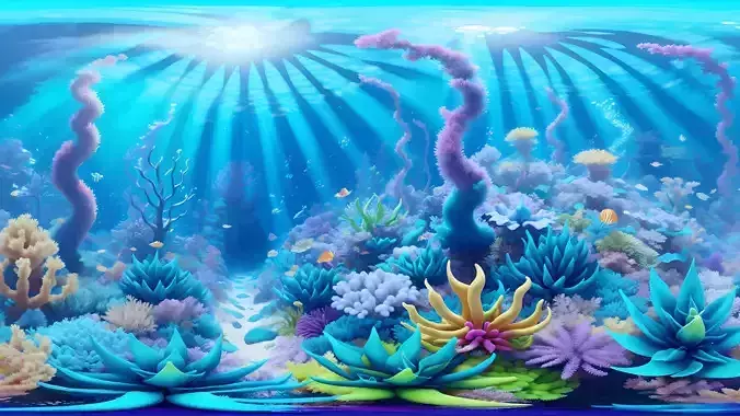 HDRI Underwater Ocean Panoramas Low-poly 3D model