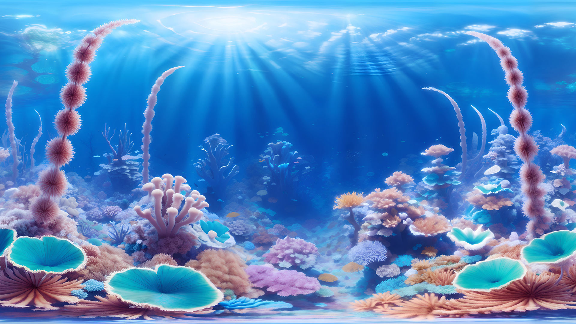 HDRI Underwater Ocean Panoramas Low-poly 3D model_2