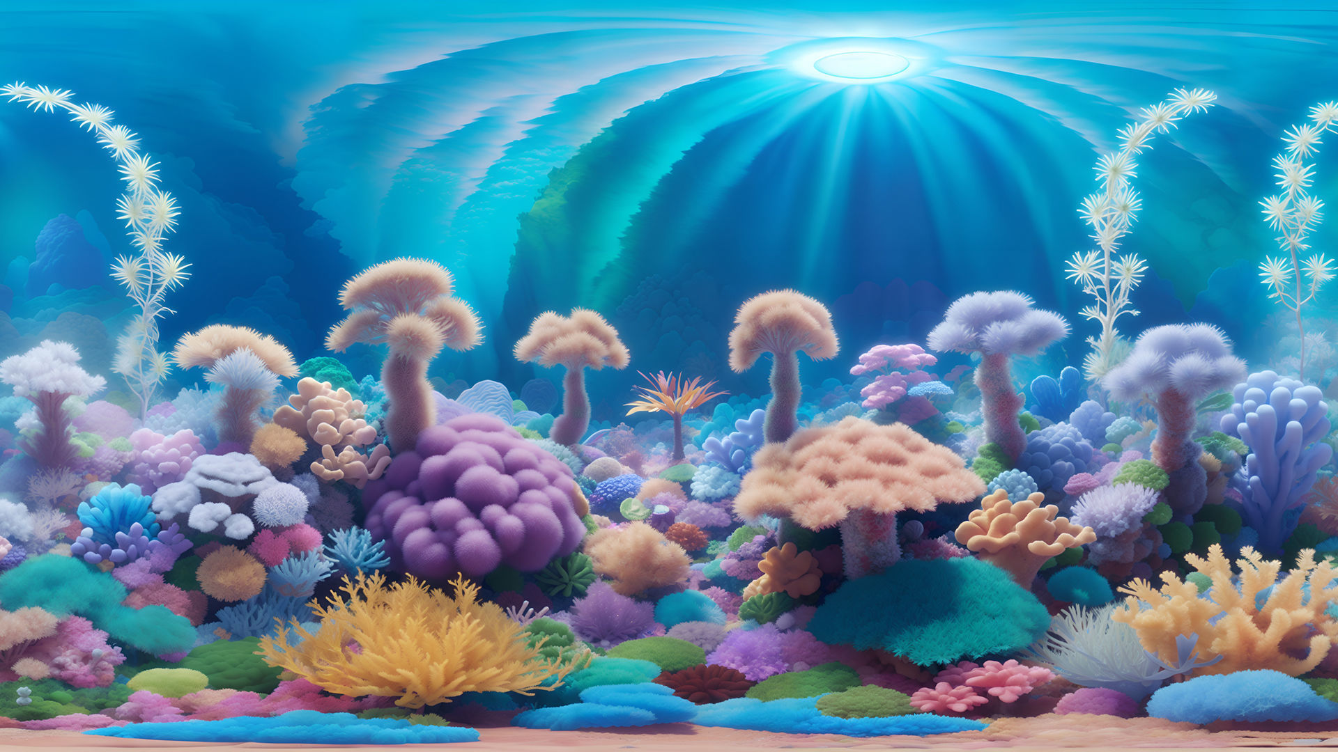 HDRI Underwater Ocean Panoramas Low-poly 3D model_7