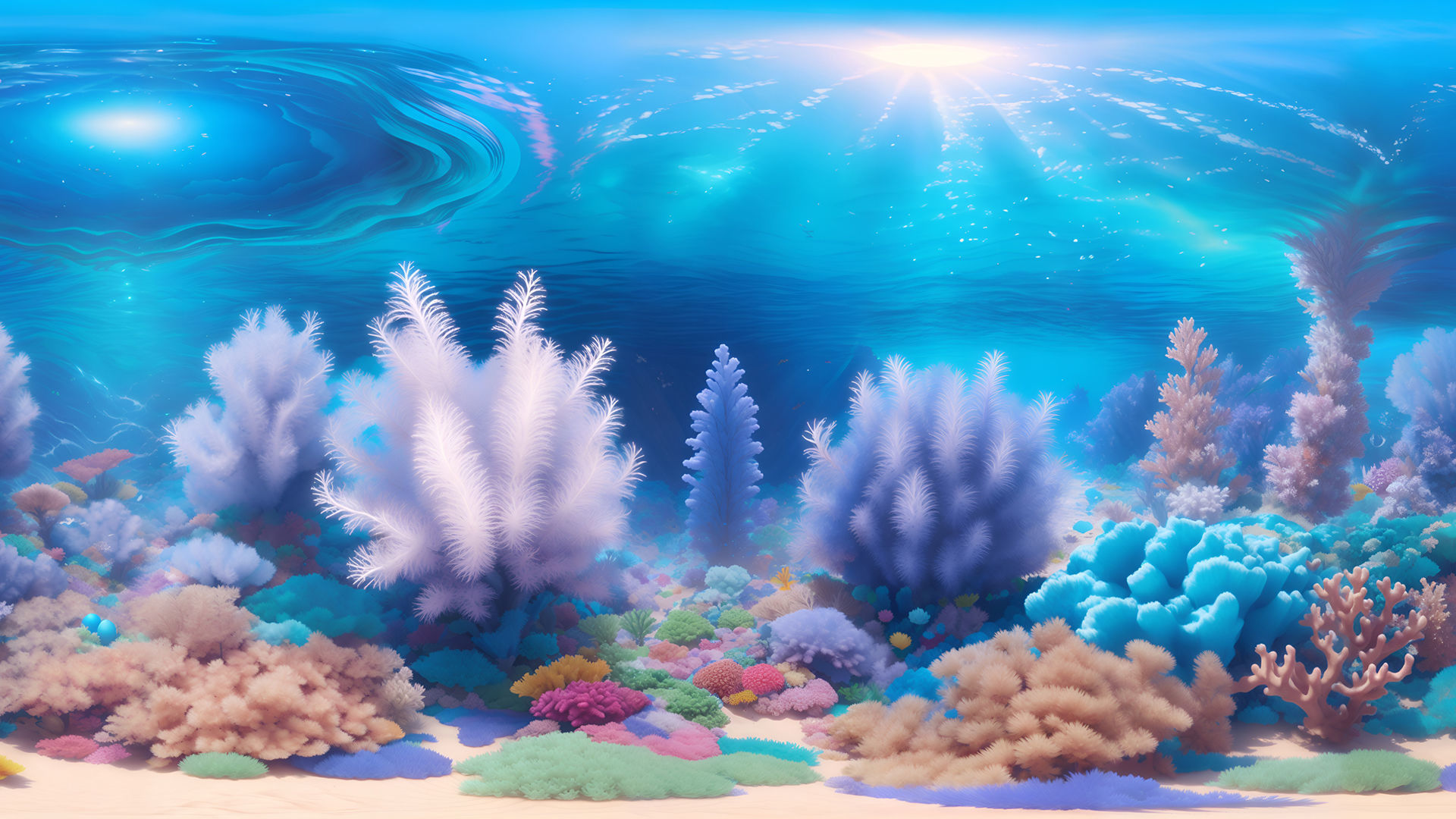 HDRI Underwater Ocean Panoramas Low-poly 3D model_1