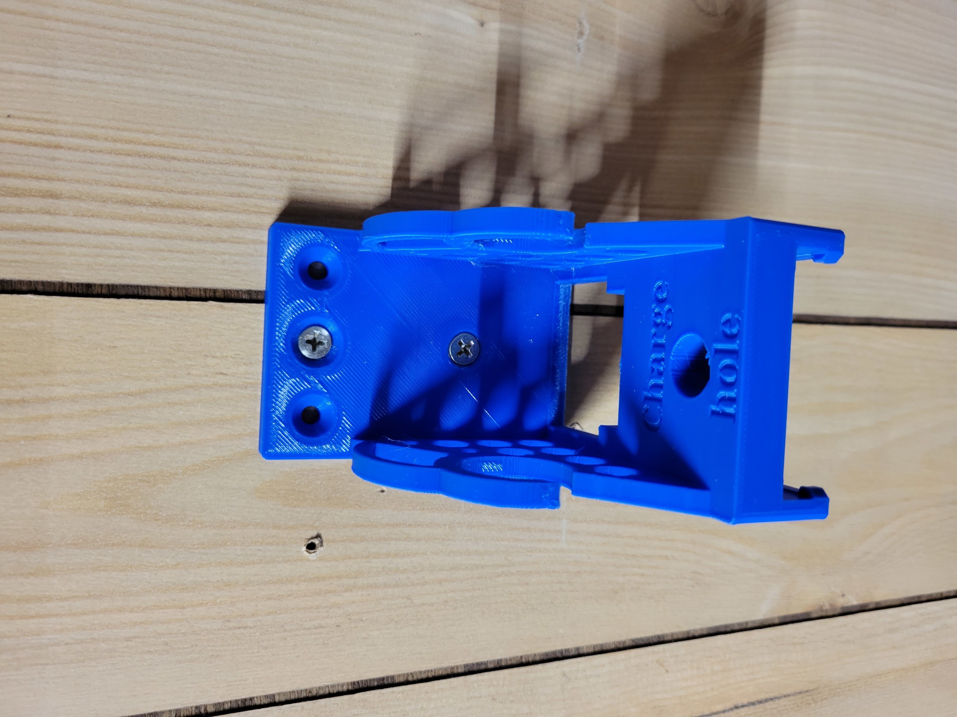 SnowJoe battery and charger mount 3D print model_1