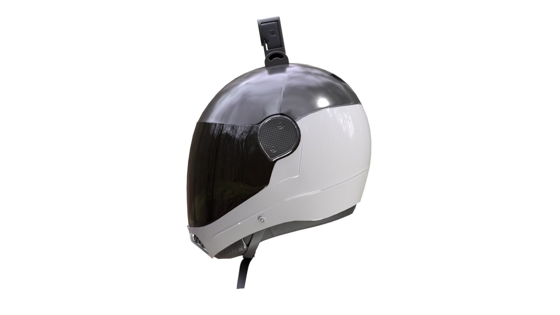 Skydiving Helmet Low-poly 3D model_7