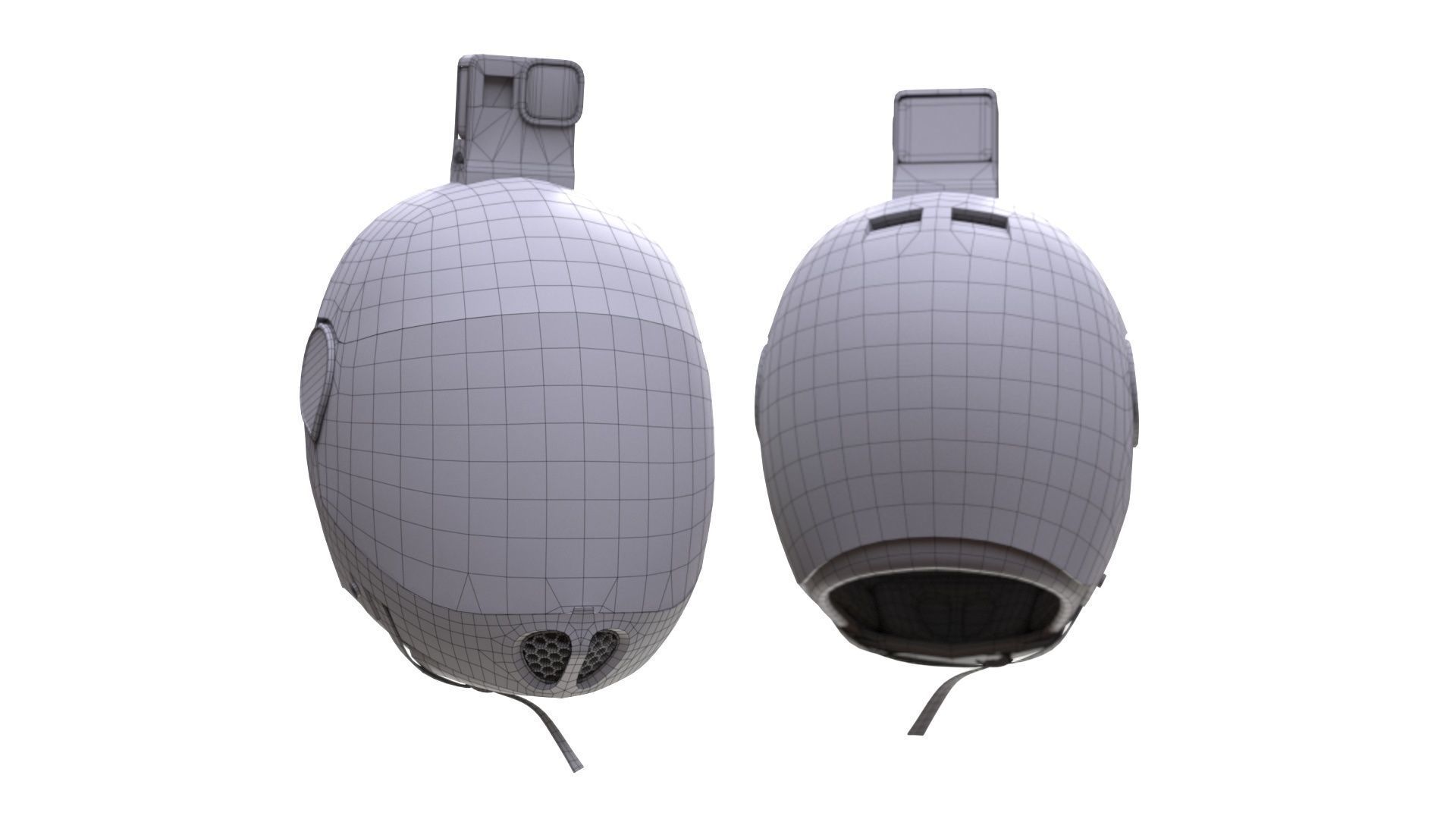 Skydiving Helmet Low-poly 3D model_4