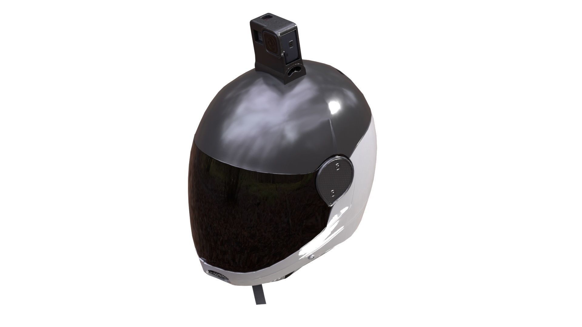 Skydiving Helmet Low-poly 3D model_8