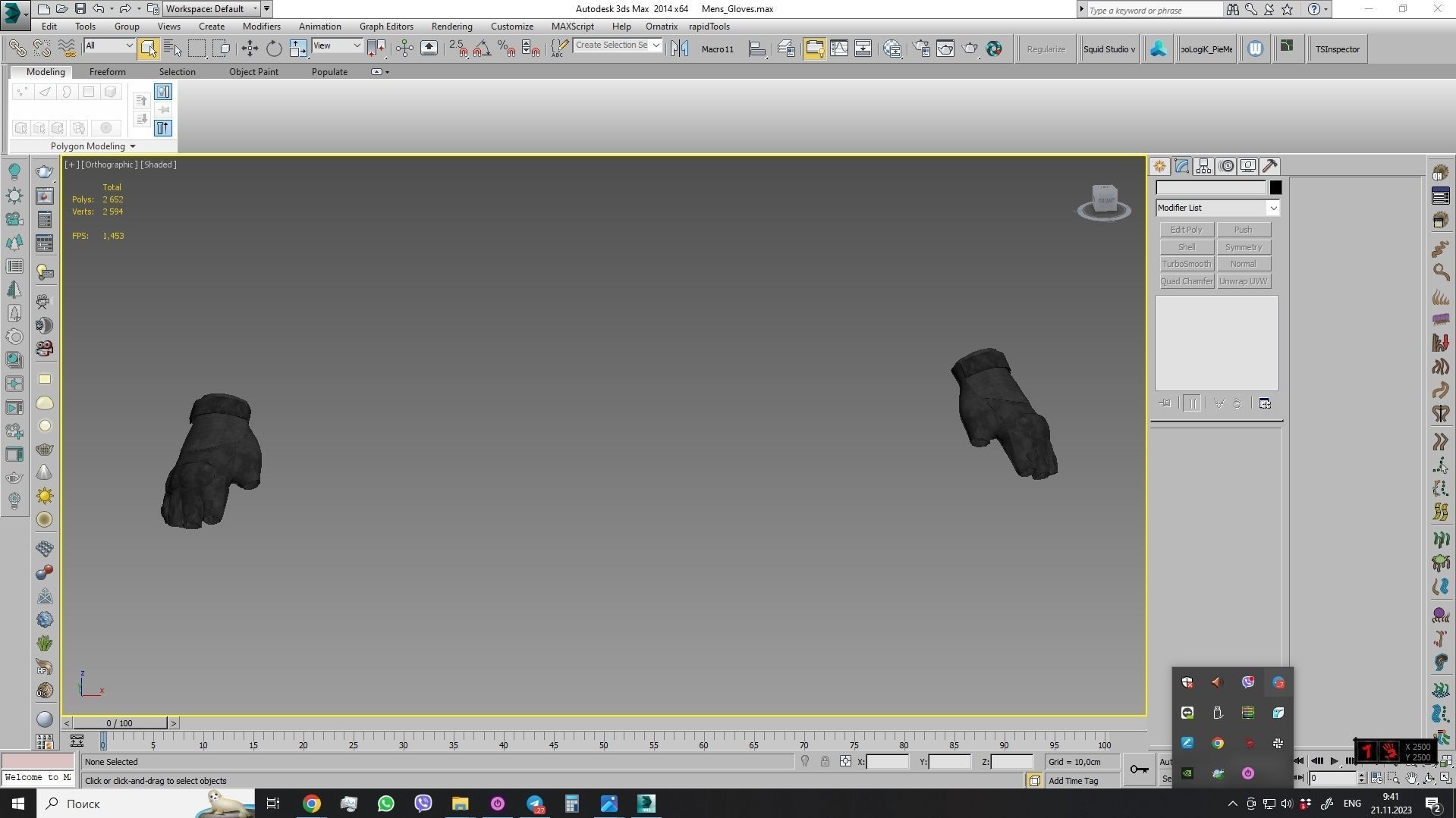 Gloves Low-poly 3D model_2