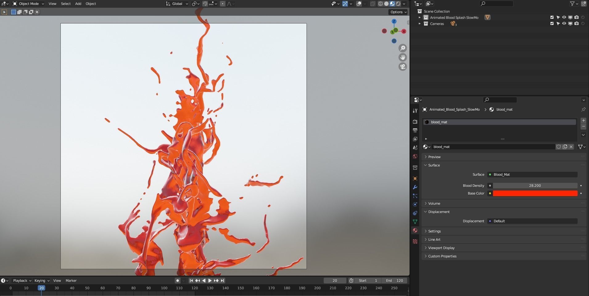 Animated Blood Splash SlowMo 9 vol 2 3D model_7