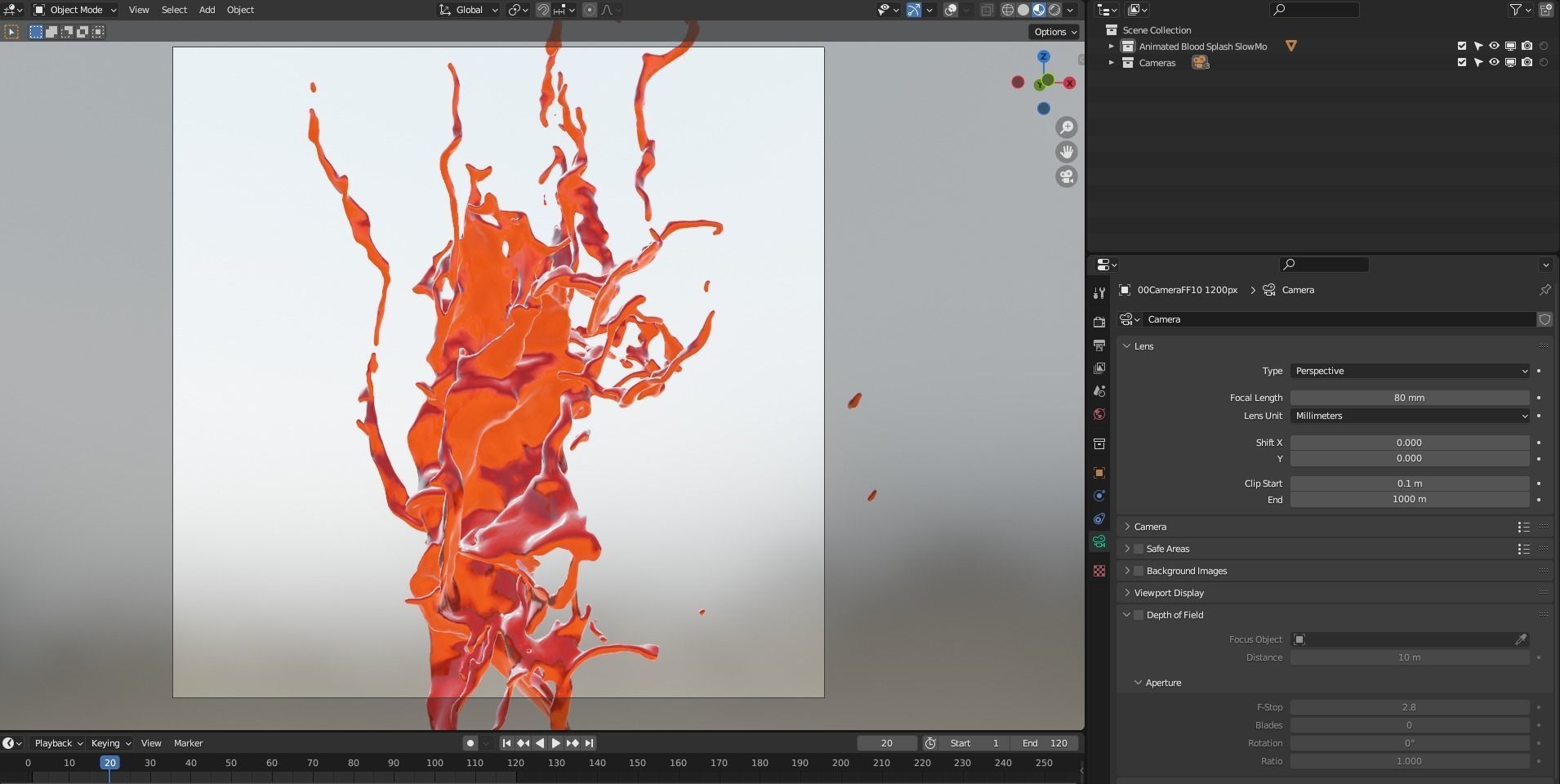 Animated Blood Splash SlowMo 8 vol 2 3D model_7