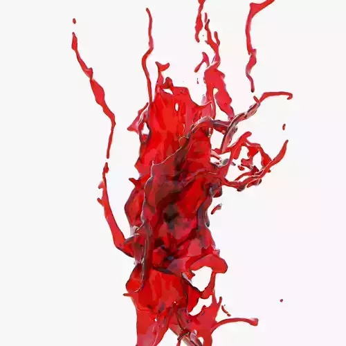 Animated Blood Splash SlowMo 8 vol 2 3D model