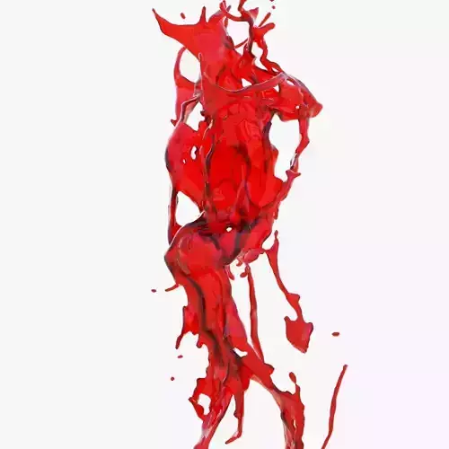 Animated Blood Splash SlowMo 7 vol 2 3D model