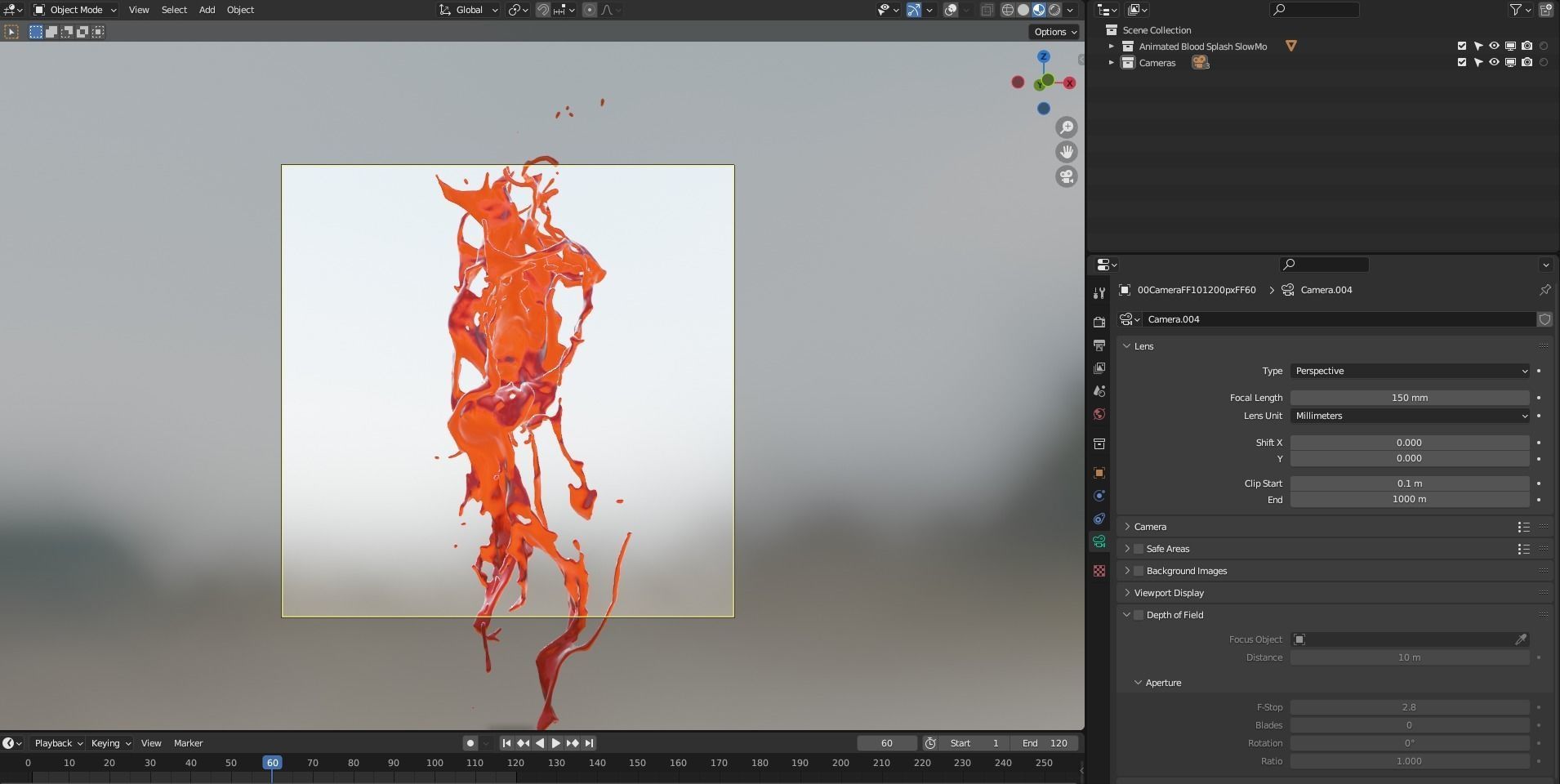 Animated Blood Splash SlowMo 7 vol 2 3D model_7