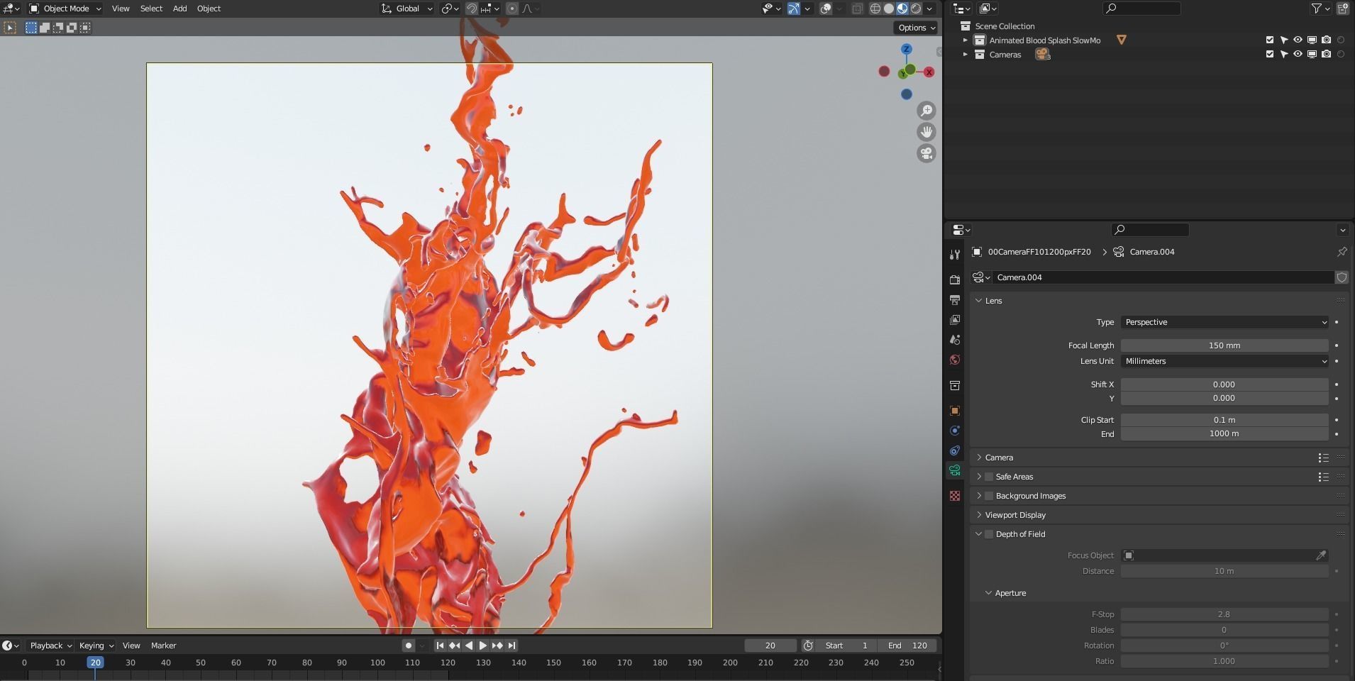 Animated Blood Splash SlowMo 6 vol 2 3D model_7