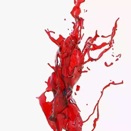 Animated Blood Splash SlowMo 6 vol 2 3D model