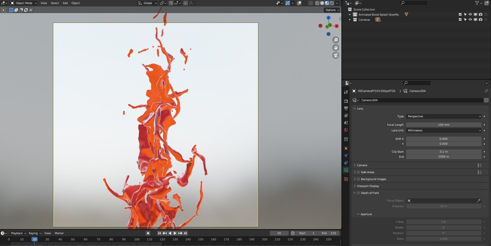 Animated Blood Splash SlowMo 5 vol 2 3D model_7