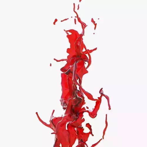 Animated Blood Splash SlowMo 5 vol 2 3D model