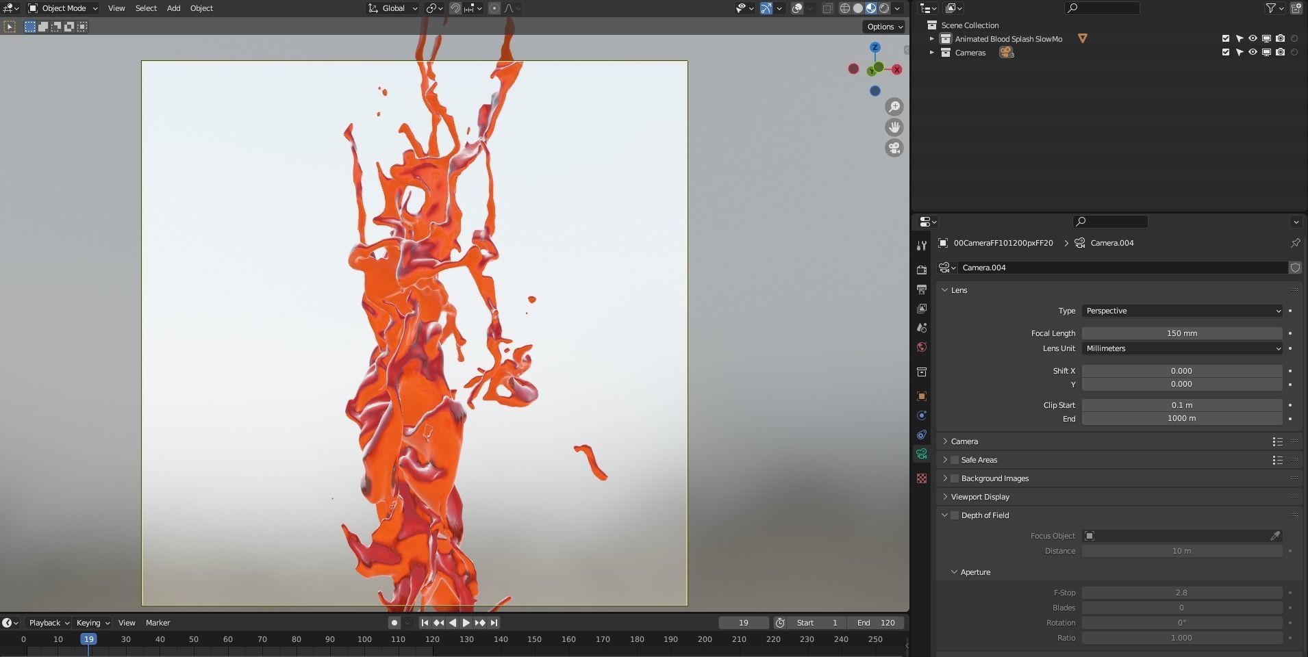 Animated Blood Splash SlowMo 4 vol 2 3D model_7